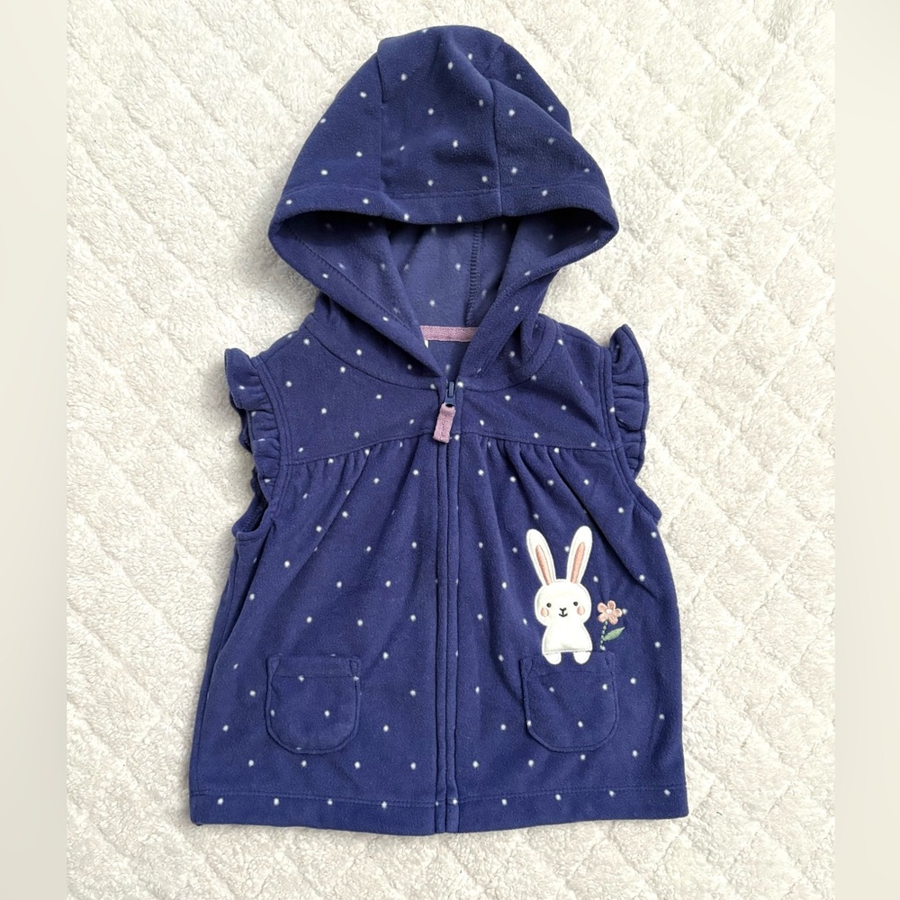Carter’s Fleece Hooded Vest with Bunny Design